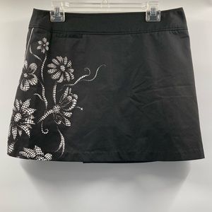 Adidas climacool black floral tennis skirt skort size 8